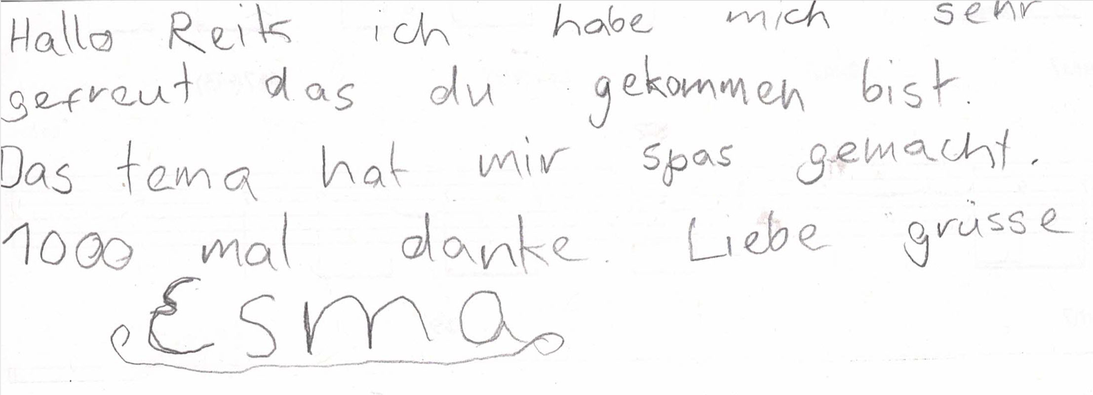 Feedback von Esma